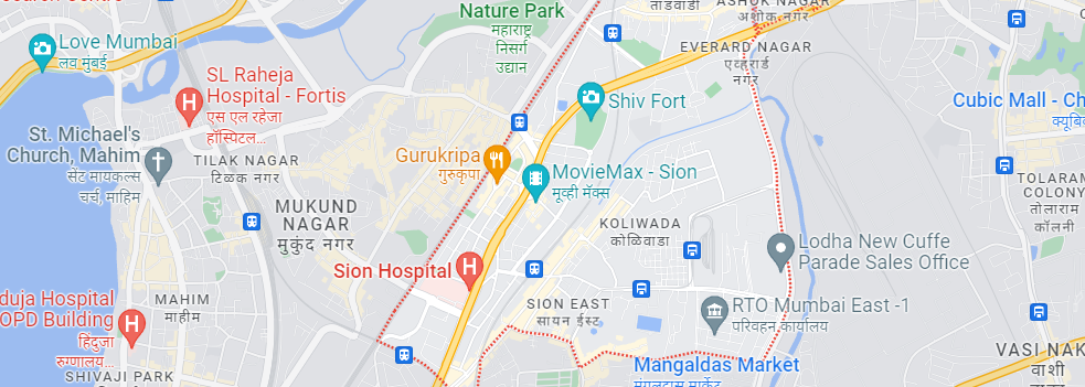 Raheja Sion Project Location Map